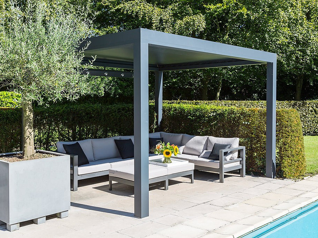 aluminium lamellendak Zandhoven terrasoverkapping terras