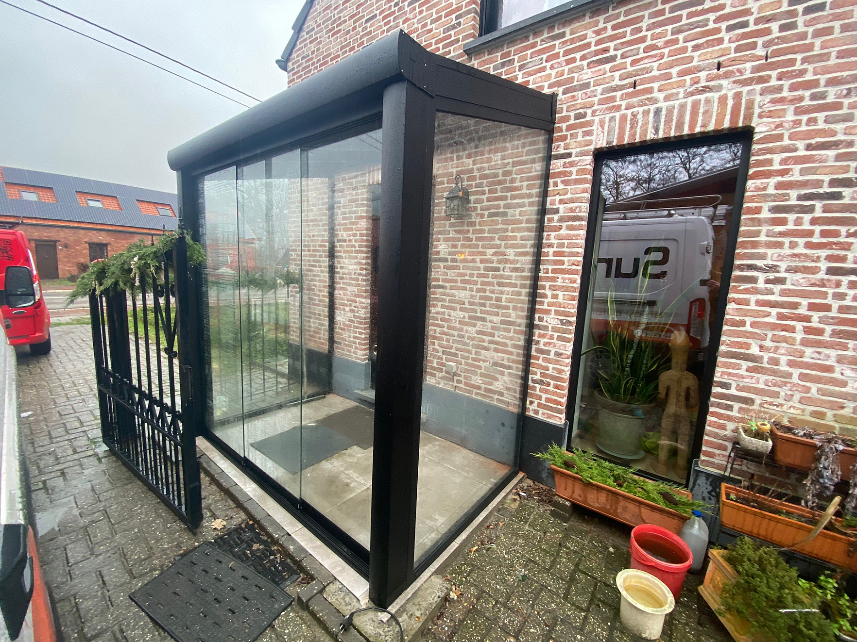 Overkapping glas Oevel