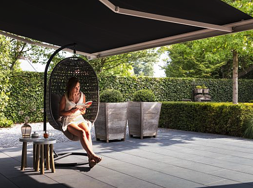 knikarmscherm Zonnetent elektrische zonneluifel luifel terras zonwering eenvoudige montage perfecte toevoeging schaduw