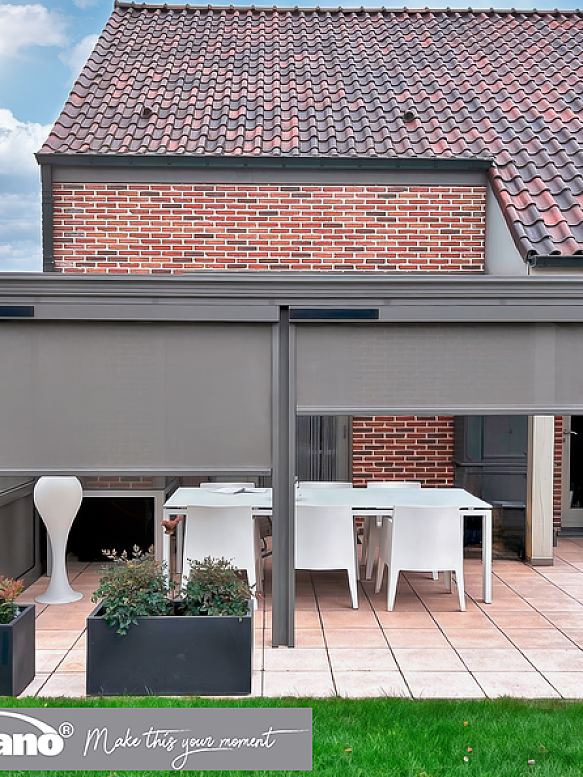 Somfy Solar zonne energie screens op zonne energie - overkapping