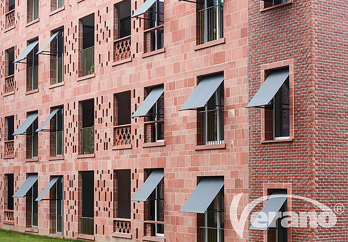 Uitvalscherm - uitvalschermen - unieke vorm - hoge kwaliteit - zonweringdoek - stevige constructie